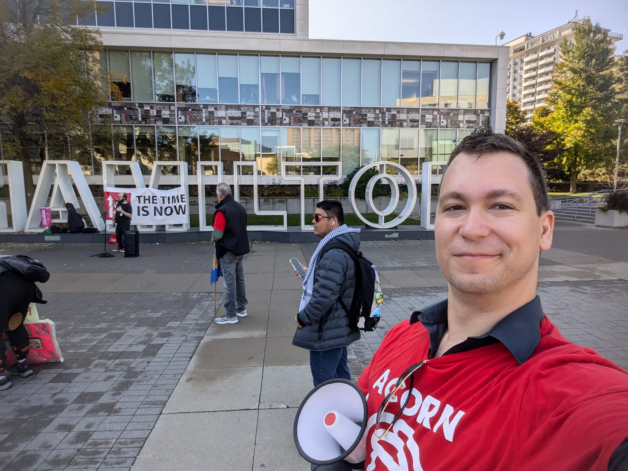 Alex advocating at rally